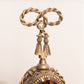 Vintage Metal Glass Perfume Bottle with Rope and Flower Designs