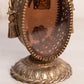 Vintage Metal Glass Perfume Bottle with Rope and Flower Designs