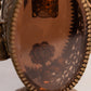 Vintage Metal Glass Perfume Bottle with Rope and Flower Designs