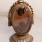 Vintage Metal Glass Perfume Bottle with Rope and Flower Designs
