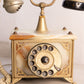 Vintage Onyx Phone with Gold Tone Accents