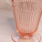 Vintage Pink Lidded Dish with Pointy Finial and Ribbed Details