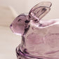 Vintage Purple LE Smith Glass Lidded Bunny on Nest Dish
