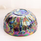 Vintage Signed Levay Glass Amethyst Carnival Glass Nude Ladies Dancing Bowl