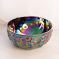 Vintage Signed Levay Glass Amethyst Carnival Glass Nude Ladies Dancing Bowl