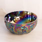 Vintage Signed Levay Glass Amethyst Carnival Glass Nude Ladies Dancing Bowl