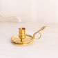 Vintage Small Brass Chamber Stick with Fancy Handle