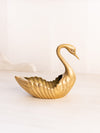 Vintage Small Brass Detailed Swan Dish