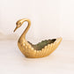Vintage Small Brass Detailed Swan Dish