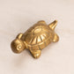Vintage Small Brass Turtle Figurine with Smiling Face