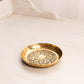 Vintage Small Circular Brass Dish with Intricate Designs