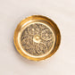 Vintage Small Circular Brass Dish with Intricate Designs