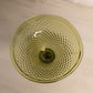 Vintage Small Dark Green Compote with Diamond Designs