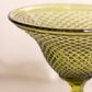 Vintage Small Dark Green Compote with Diamond Designs