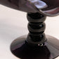 Vintage Small Dark Purple Amethyst Compote with Ruffle Edge
