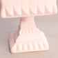 Vintage Small Jeannette Glass Shell Pink Milk Glass Lidded Wedding Box
