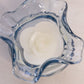 Vintage Small Light Blue Fenton Glass Vase with Ruffle Edge