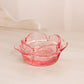 Vintage Viking Small Pink Glass Flower Leaf Ashtray Trinket Dish