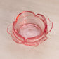 Vintage Viking Small Pink Glass Flower Leaf Ashtray Trinket Dish