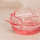 Vintage Viking Small Pink Glass Flower Leaf Ashtray Trinket Dish