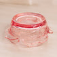 Vintage Viking Small Pink Glass Flower Leaf Ashtray Trinket Dish