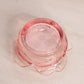 Vintage Viking Small Pink Glass Flower Leaf Ashtray Trinket Dish