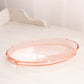 Vintage Small Pink Glass Oval Tray Dish