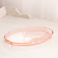 Vintage Small Pink Glass Oval Tray Dish