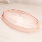 Vintage Small Pink Glass Oval Tray Dish