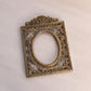 Vintage Small Rectangular Brass Picture Frame with Fancy Designs (Made in Italy)