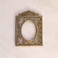 Vintage Small Rectangular Brass Picture Frame with Fancy Designs (Made in Italy)