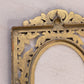 Vintage Small Rectangular Brass Picture Frame with Fancy Designs (Made in Italy)