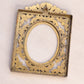 Vintage Small Rectangular Brass Picture Frame with Fancy Designs (Made in Italy)