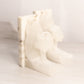 Vintage Stone Alabaster Flower Bookends