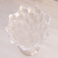 Vintage Tall Clear Iridescent Glass Swung Vase with Points on Top