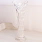 Vintage Tall Clear Iridescent Glass Swung Vase with Points on Top