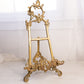 Vintage Tall Large Brass Easel with Fancy Floral Designs