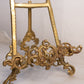 Vintage Tall Large Brass Easel with Fancy Floral Designs