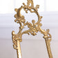 Vintage Tall Large Brass Easel with Fancy Floral Designs