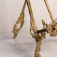 Vintage Tall Large Brass Easel with Fancy Floral Designs
