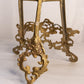 Vintage Tall Large Brass Easel with Fancy Floral Designs
