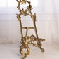 Vintage Tall Large Brass Easel with Fancy Floral Designs