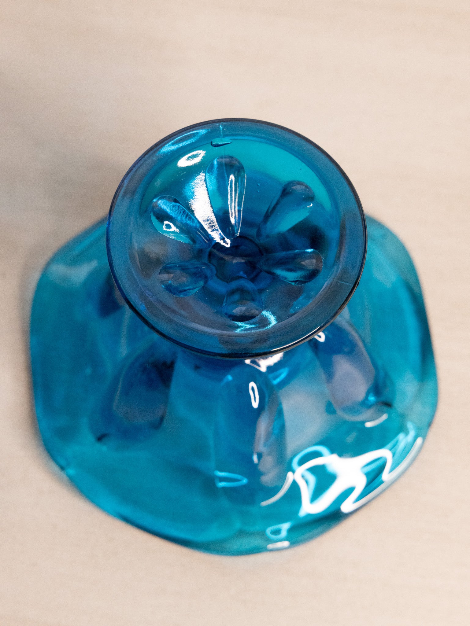 Vintage Viking Glass Dark Blue Epic Taper Candleholder – Gem Finds