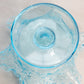 Vintage Westmoreland Glass Blue Bramble Leaf Compote Footed Bowl