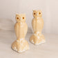Vintage Westmoreland Glass Glossy Cream Almond Owl Figurine