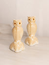 Vintage Westmoreland Glass Glossy Cream Almond Owl Figurine