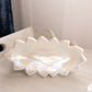 Vintage Westmoreland Glass White Iridescent Mother of Pearl Milk Glass Triple Floral Candleholder
