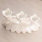 Vintage Westmoreland Glass White Iridescent Mother of Pearl Milk Glass Triple Floral Candleholder