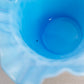 Vintage Blue and White Cased Glass Hobnail Bowl