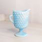 Vintage Kanawha Blue and White Slag Glass Footed Creamer